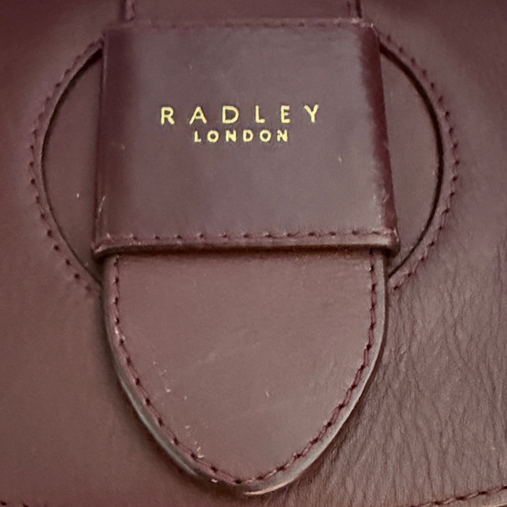 RADLEY LONDON Burgundy Leather Saddle Crossbody Bag (REHAB) - Picture 6 of 16